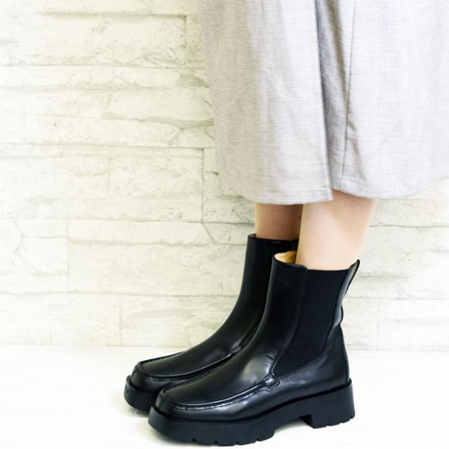 あしながおじさん サイドゴアブーツ ショートブーツ 本革 レザー