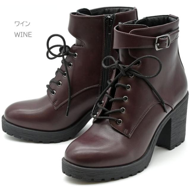 by あしながおじさん 厚底ブーツ レースアップブーツ レディース 全3色