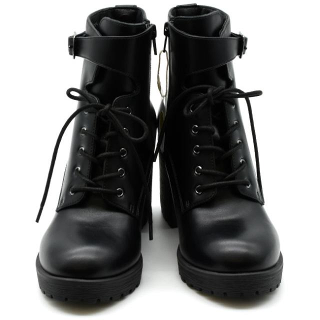 by あしながおじさん 厚底ブーツ レースアップブーツ レディース 全3色