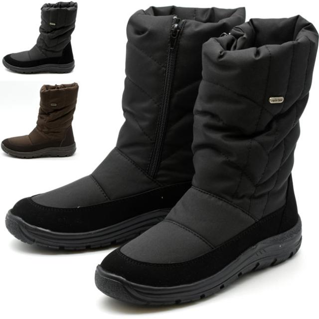 スノーブーツ　ボアブーツ レディース rain tex レインテックス 防寒 防水 ミドル丈 レディース ブラック 3180003 (予約)は3〜5営業日後の出荷です。
