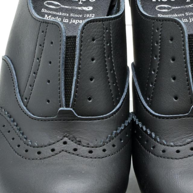 スリッポン メダリオン パンプス マニッシュシューズ 本革 レザー