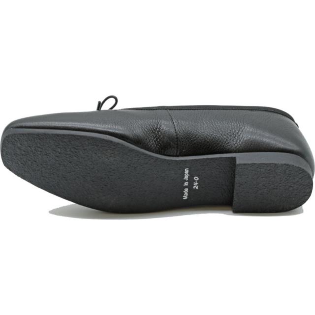 バレエシューズ スクエアトゥ パンプス 本革 レザー Recipe レシピ