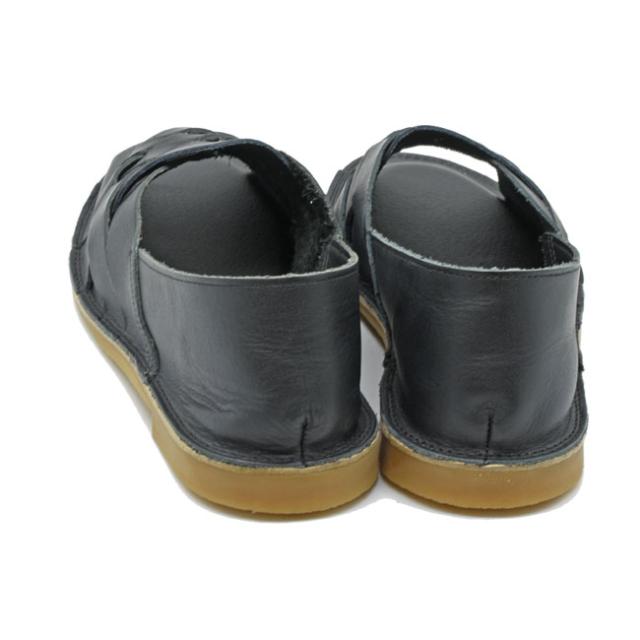 グルカシューズ オープントゥ パンプス スリッポン 本革 レザー Recipe