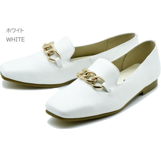 スリッポン ローファー パンプス レディース 本革 レザー ブラック