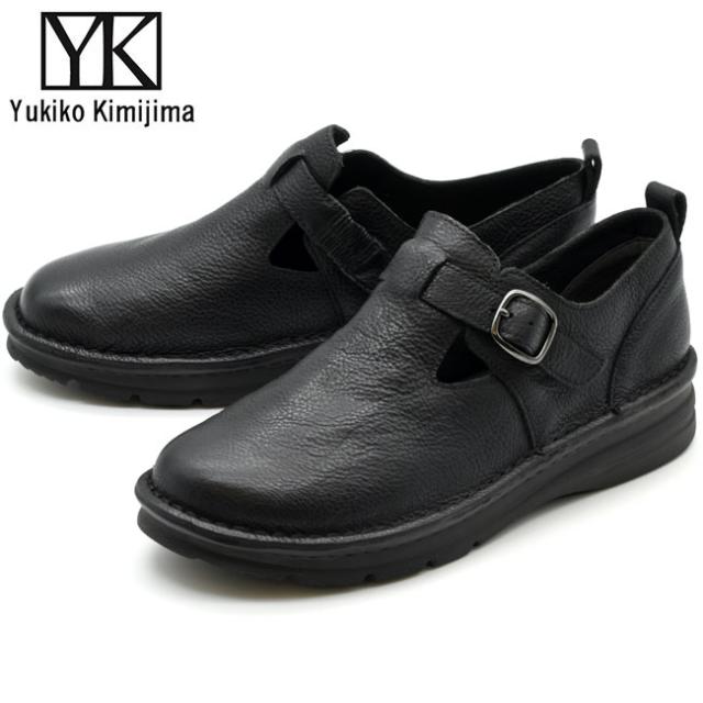 ユキコ キミジマ Yukiko Kimijima カジュアルシューズ スリッポン パンプス レディース 本革 レザー 黒 3819 (予約)は3〜5営業日後の出荷です。