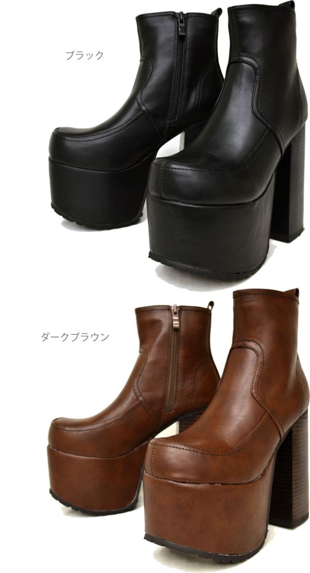 新作 ヨースケ YOSUKE 厚底ブーツ レースアップブーツ チャンキー