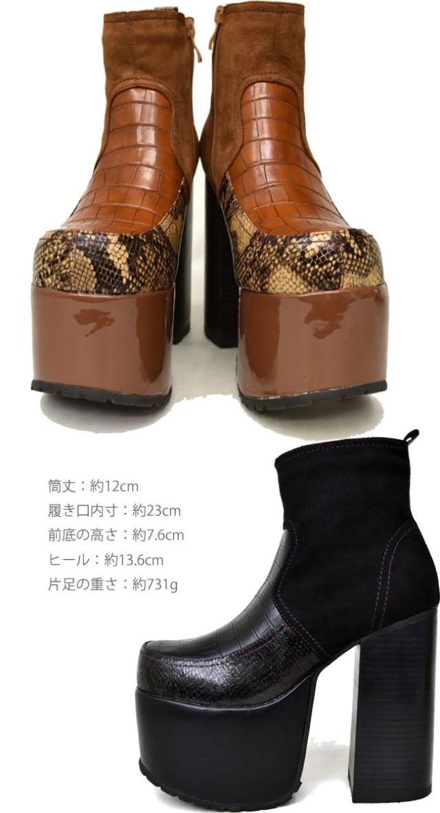 新作 ヨースケ YOSUKE 厚底ブーツ レースアップブーツ チャンキー