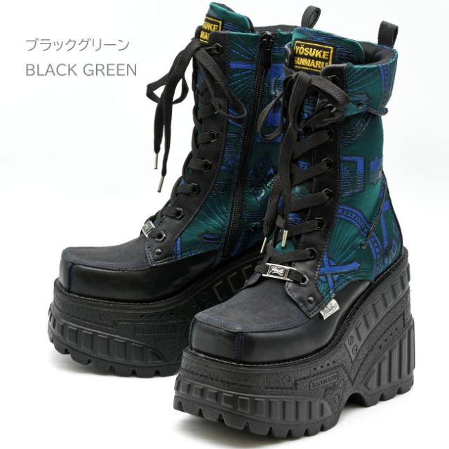 ヨースケ YOSUKE 厚底スニーカー 厚底ブーツ レースアップ ハイソール