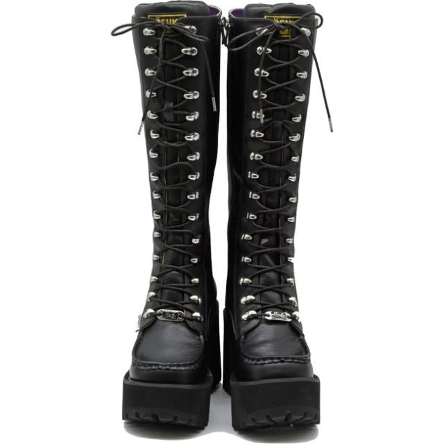 ヨースケ YOSUKE 厚底ブーツ ロングブーツ レースアップブーツ