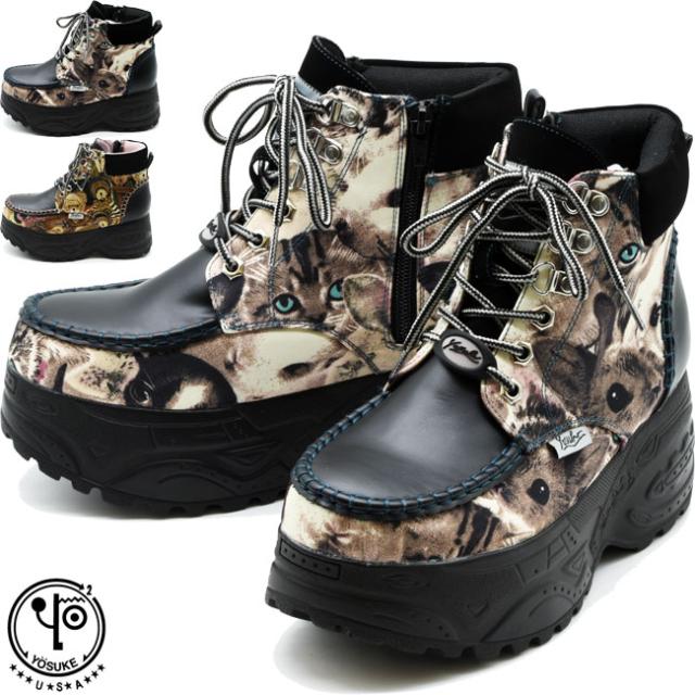 ヨースケ YOSUKE U.S.A レースアップハイソールスニーカーブーツ 2800371 2801371 (予約)は9月下旬頃〜入荷予定