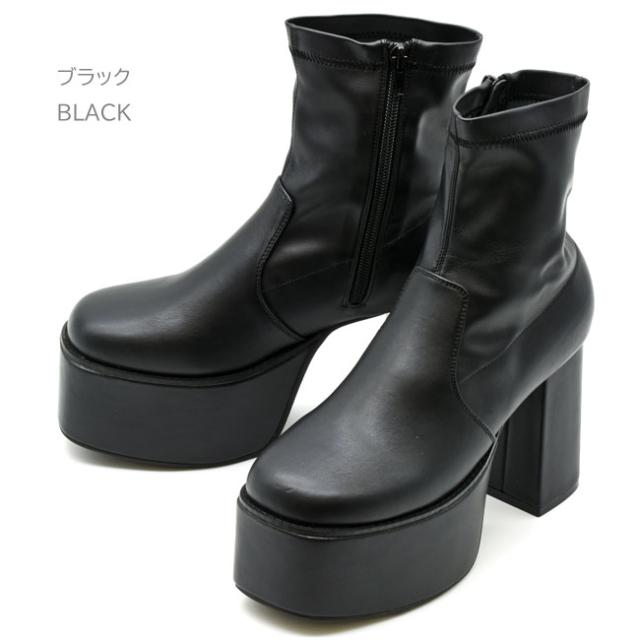 ヨースケ YOSUKE 厚底ブーツ ストレッチブーツ チャンキーヒール レディース 全4色 S M L LL 2820022_1