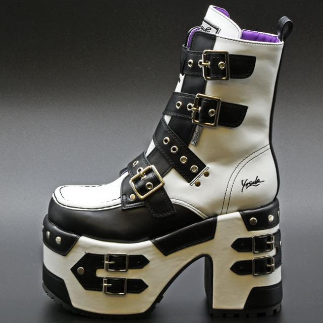 ヨースケ YOSUKE 厚底ブーツ ベルテッドブーツ ゴスロリ ハイソール