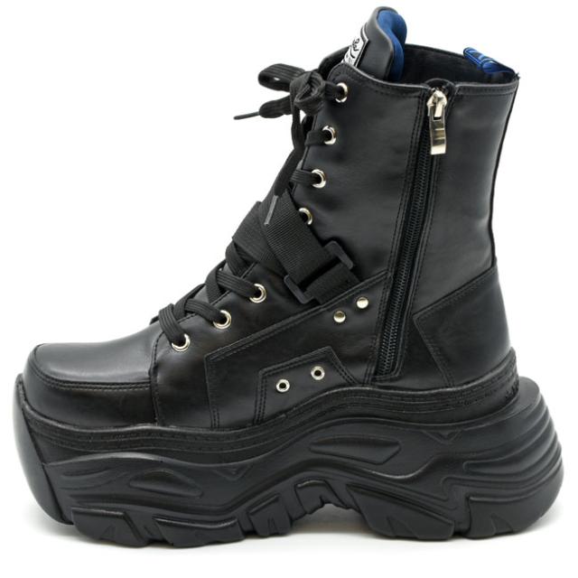 ヨースケ YOSUKE スニーカーブーツ 厚底ブーツ ショートブーツ レースアップブーツ レディース 全4色 黒 白 4460079の通販は