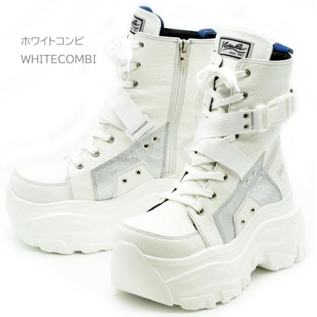 ヨースケ YOSUKE スニーカーブーツ 厚底ブーツ ショートブーツ レースアップブーツ レディース 全4色 黒 白 4460079の通販は