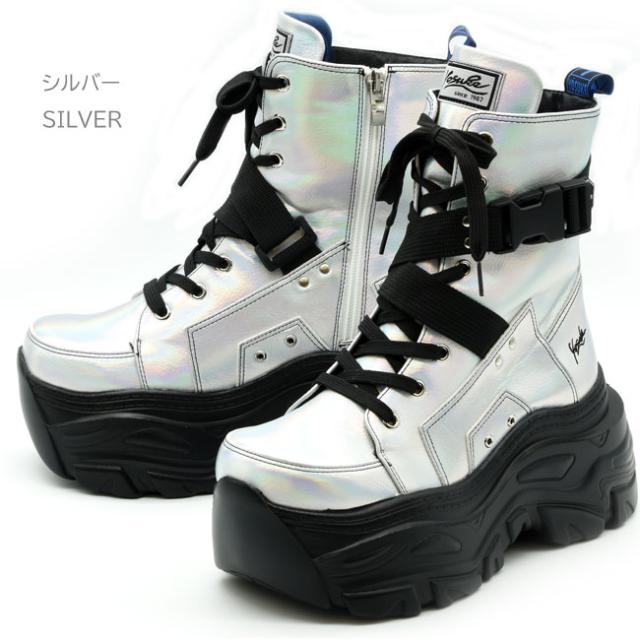 ヨースケ YOSUKE スニーカーブーツ 厚底ブーツ ショートブーツ レースアップブーツ レディース 全4色 黒 白 4460079の通販は