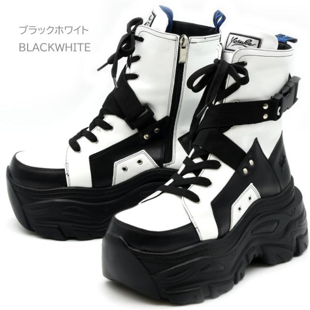 ヨースケ YOSUKE スニーカーブーツ 厚底ブーツ ショートブーツ レースアップブーツ レディース 全4色 黒 白 4460079の通販は