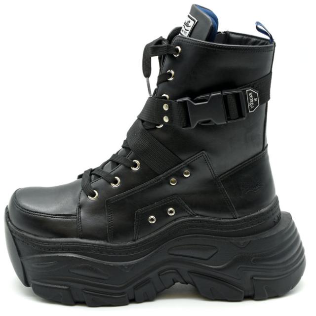 ヨースケ YOSUKE スニーカーブーツ 厚底ブーツ ショートブーツ レースアップブーツ レディース 全4色 黒 白 4460079の通販は