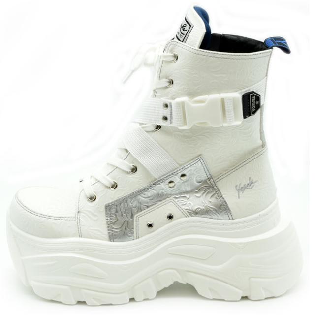 ヨースケ YOSUKE スニーカーブーツ 厚底ブーツ ショートブーツ レースアップブーツ レディース 全4色 黒 白 4460079の通販は