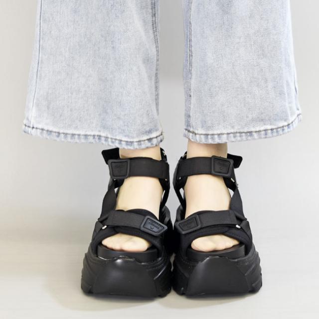 ヨースケ YOSUKE スポーツサンダル 厚底サンダル ストラップサンダル レディース 全4色 S M L LL 黒 白 4460106