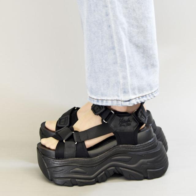 ヨースケ YOSUKE スポーツサンダル 厚底サンダル ストラップサンダル レディース 全4色 S M L LL 黒 白 4460106