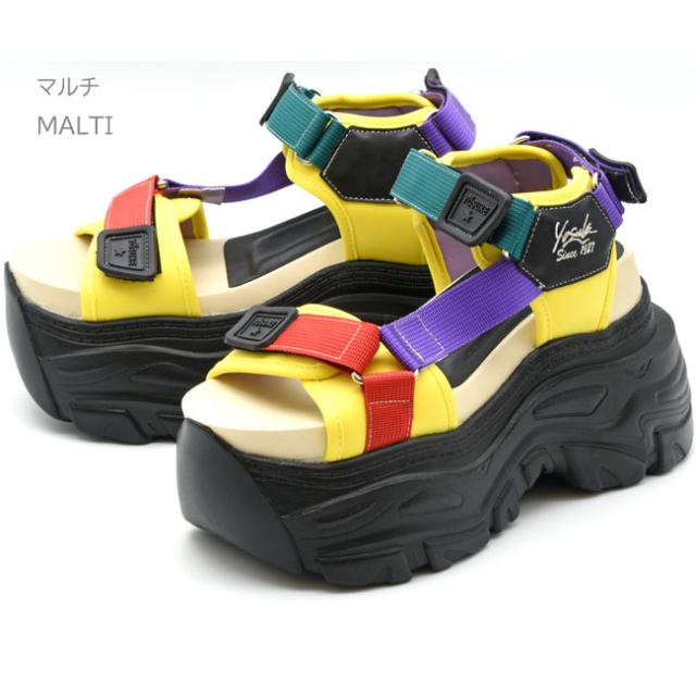 ヨースケ YOSUKE スポーツサンダル 厚底サンダル ストラップサンダル レディース 全4色 S M L LL 黒 白 4460106