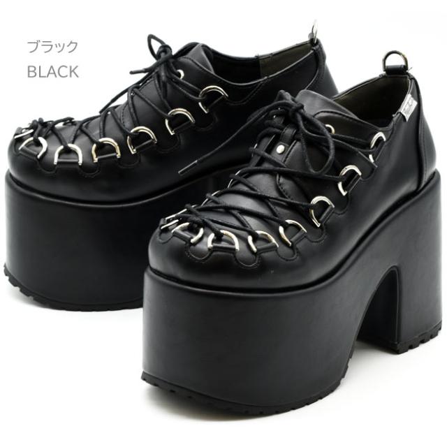 ヨースケ YOSUKE 厚底シューズ レースアップシューズ プラットフォーム 厚底 メンズ 全2色 S-LL ブラック 黒 4468024_1