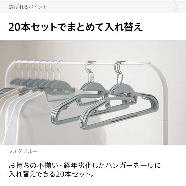 ハンガー すべらない 1本あたり約125円 滑らない 20本セット 軽い 頑丈 丈夫 41cm 収納 洗濯 物干し スリム 新生活 引っ越し Tシャツ  ズの通販はau PAY マーケット モダンデコ au PAY マーケット－通販サイト