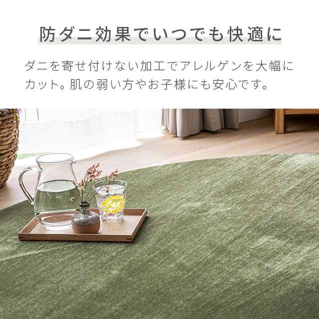 ラグ 送料無料 rug 円形 北欧 低反発 円形ラグ 低反発ラグ 200×200