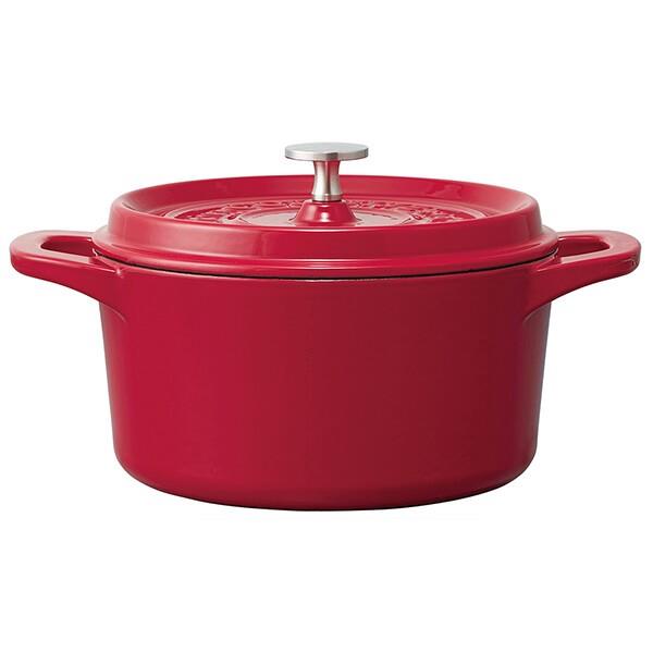 IH対応ココット鍋 20cm なべ 鋳鉄 両手鍋 調理 料理 調理器具 パプリカレッド スケーター の通販は