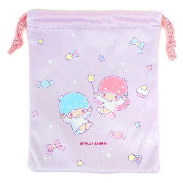 リトルツインスターズ キキララ ミラー＆ブラシセット 巾着袋付き 手鏡