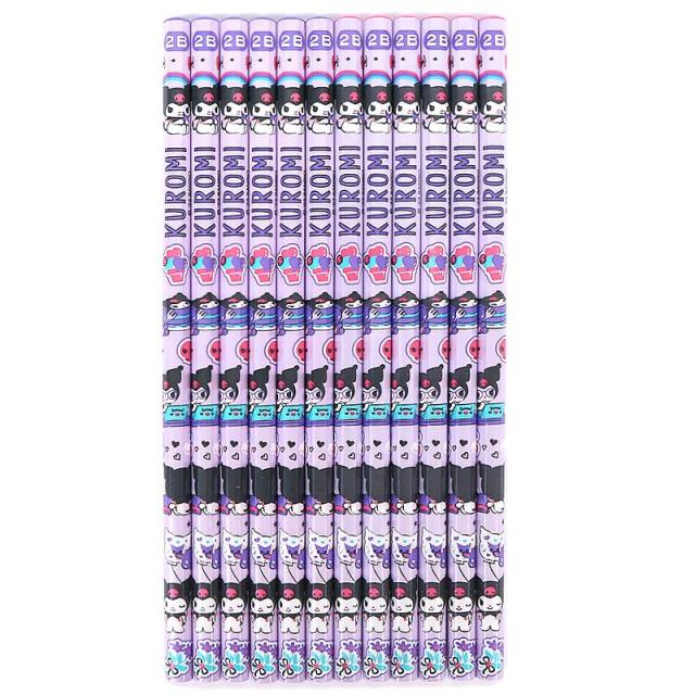クロミ かきかた鉛筆 2B 12本セット 6角軸 日本製 サンリオ 入園入学