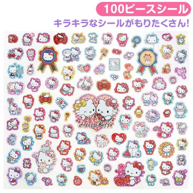 ハローキティ 100ピースシール ホログラム キラキラ 100デザイン