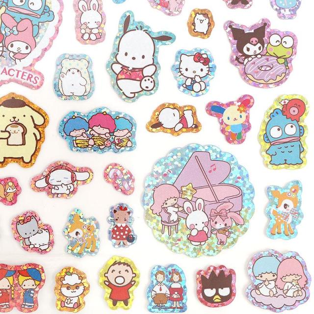 サンリオキャラクターズ 100ピースシール ホログラム キラキラ
