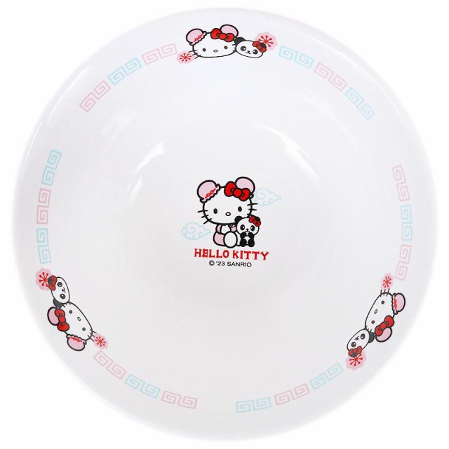 ジャパン0742 ハローキティ Hello Kitty ラーメン どんぶり レンゲ 2客