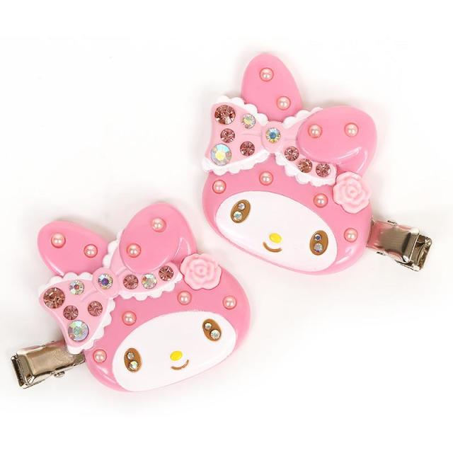 マイメロディ 前髪クリップ デラックス DX 2個セット ヘアクリップ
