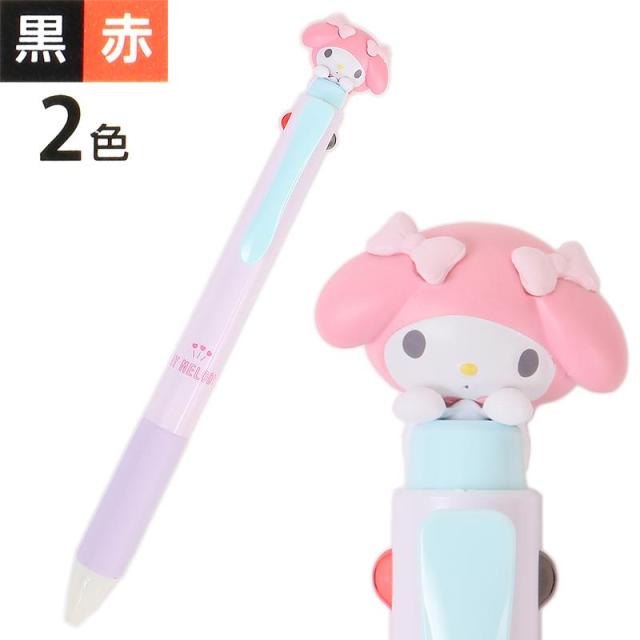 マイメロディ 2色ボールペン マスコット付き エナージェル ぺんてる