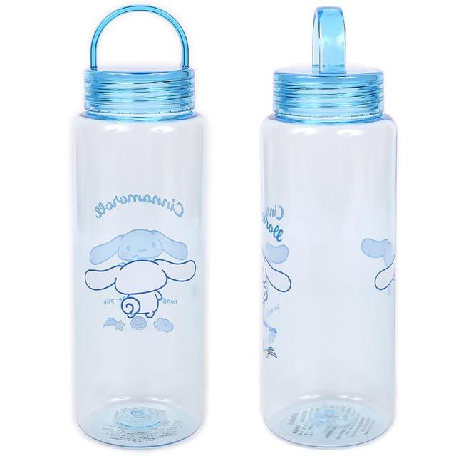 シナモロール 水筒 クリアボトル 透明 軽量 450ml ハンドル付き 直飲み