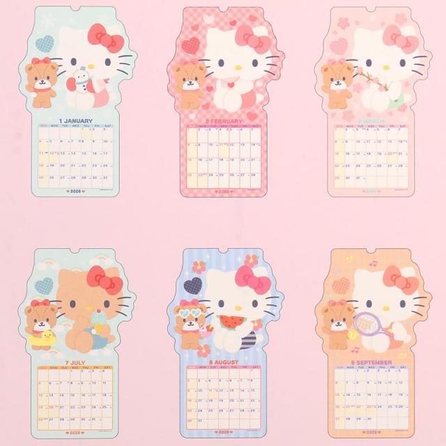 ハローキティ ダイカットカレンダー 壁掛けカレンダー やや大きめ
