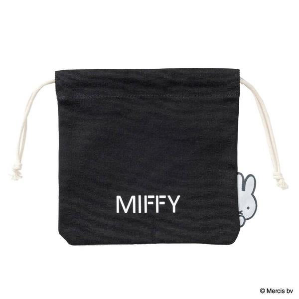 ミッフィー 巾着 巾着袋 MIFFY BIG NAME ブラック 