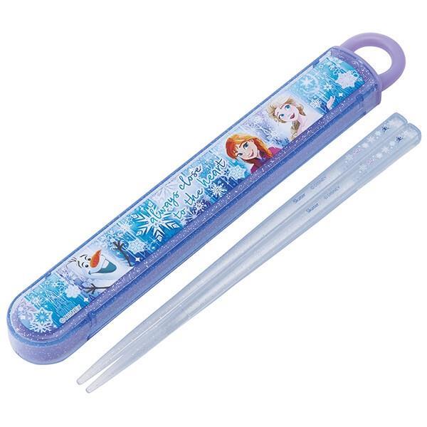 アナと雪の女王 お箸セット 箸＆箸箱セット 箸入れ 抗菌 カトラリー 食洗機対応 スライド キャラクター ディズニー スケーター 
