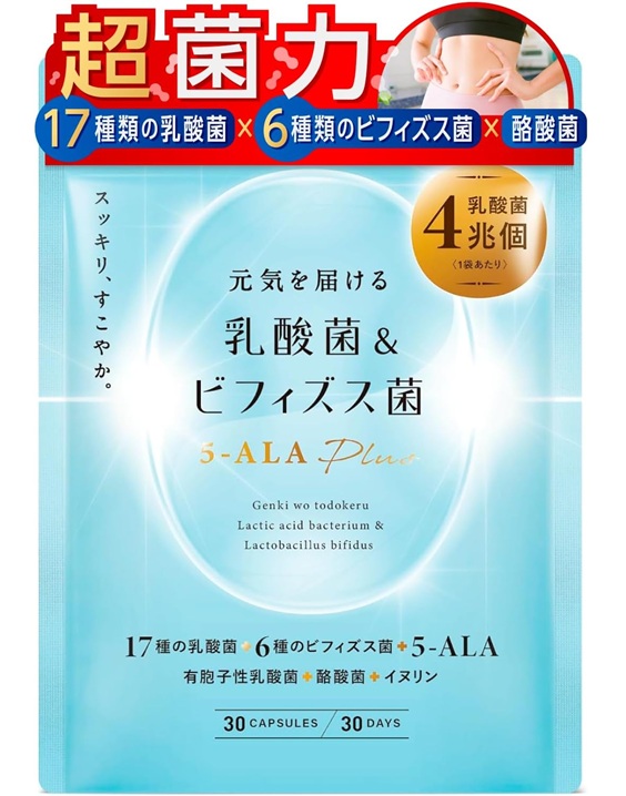 メール便OK♪新発売ダイエットサプリ【17種の乳酸菌 6種のビフィズス菌 元気を届ける乳酸菌＆ビフィズス菌】送料代引き無料5個セット/SALE