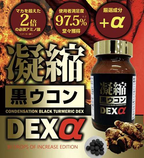 送料無料★新発売!!異常なくらい売れてます!!メンズ♂サポートサプリの決定版!!【凝縮黒ウコンDEXα】2個＋1個プレゼント