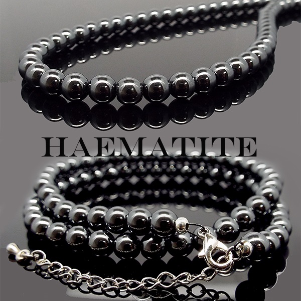 金運アイテム☆希少鉱石使用の高級ネックレス【HAEMATITE】送料代引き無料3本セット
