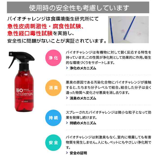 バイオチャレンジ スプレーボトル & 詰替用ボトル セット （300ml 1000ml） ■ 除菌 消臭 用品 スプレー