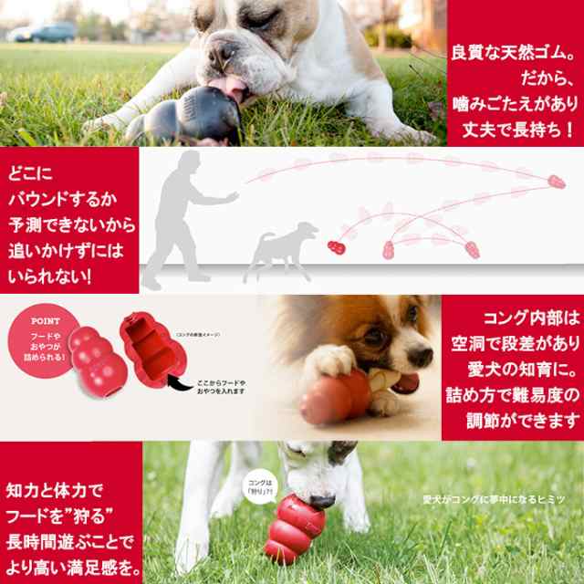 犬用知育玩具 コングジャパン 中型犬 成犬用 ブラックコング M