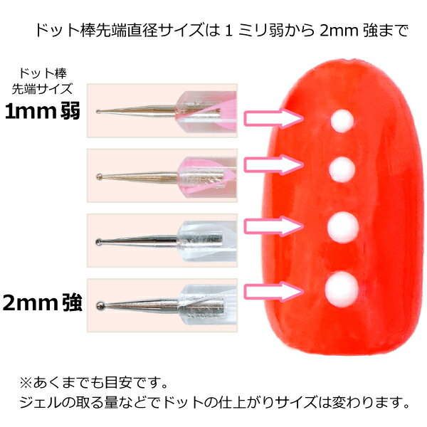 ネイルアートにも大活躍 ドットができる両端スティック Bonnailドット棒 A0011の通販はau Wowma Nailshop ボンネイル