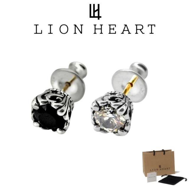 10K WG ハート クラウンピアス