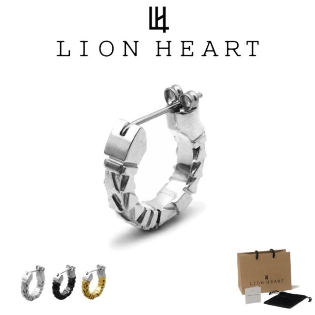 ライオンハート ピアス メンズ クロッシング ピアス コントロール シルバー ブラック ゴールド SV925 LH-1EA171 LION HEART メンズピアス 片耳用 1点売り クリスマス 誕生日 プレゼント ギフト 彼氏 送料無料 【ネコポス】 ブランド 人気