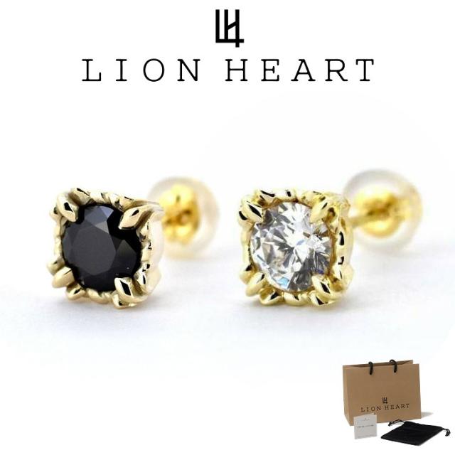 ライオンハート ピアス メンズ コマンダーストーンピアス K10 10金 LH-01EA0183 LION HEART メンズピアス 片耳用 1点売り クリスマス 誕生日 プレゼント ギフト 彼氏 【ネコポス】 ブランド 人気