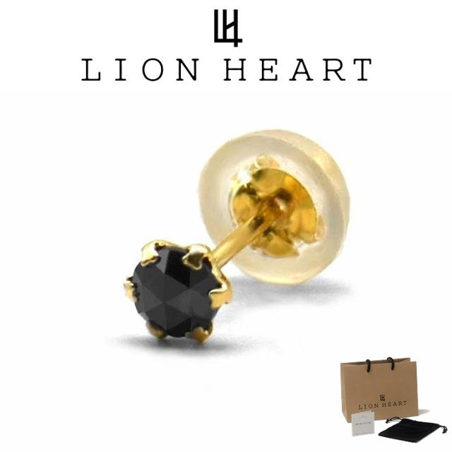 ライオンハート ピアス メンズ ブラックダイヤモンド 0.1ct Sサイズ K18 18金 プチモダン LH-1EA181 LION HEART メンズピアス 片耳用 1点売り クリスマス 誕生日 プレゼント ギフト 彼氏 【ネコポス】 ブランド 人気の通販は
